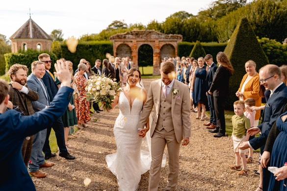 Soft pink, blush and white bridal bouquet at Oxnead Hall wedding venue Norfolk 