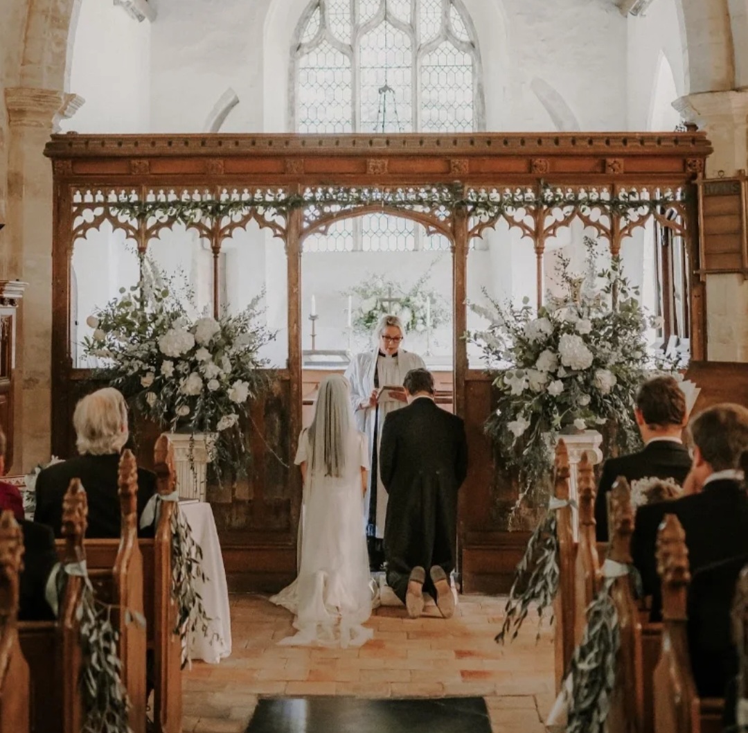 North Norfolk Church wedding ceremony with an Italy meets Norfolk vibe
